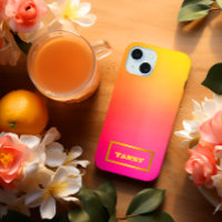 Vibrant Customisable Ombre Pink Yellow and Orange 
