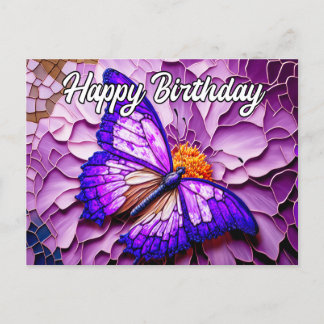 Vibrant Cute Beautiful Butterfly Design Holiday Postcard