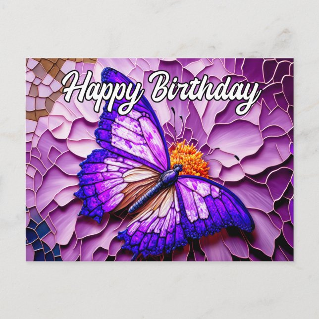 Vibrant Cute Beautiful Butterfly Design Holiday Postcard (Front)
