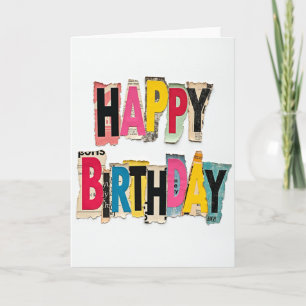 Vibrant Cutout Birthday Card