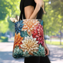 Vibrant Dahlia Floral Colourful Allover Pattern