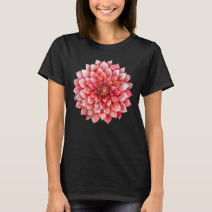 Vibrant Dahlia Mandala Flower Graphic  T-Shirt