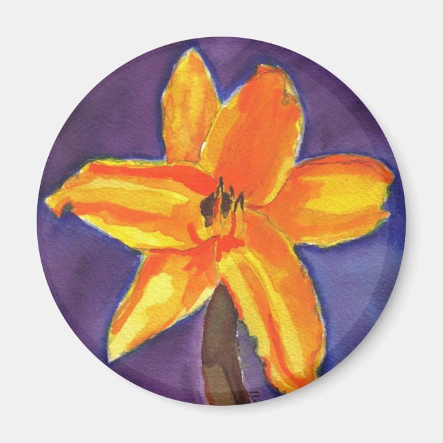 Vibrant Day Lily Magnet (Front)