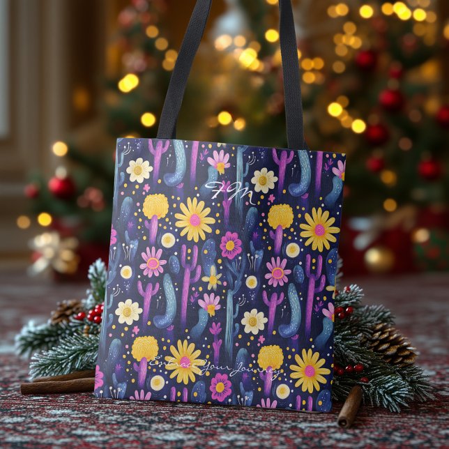Vibrant Desert Bloom Wellness Tote Bag (Creator Uploaded)