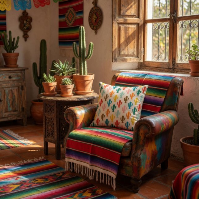 Vibrant Desert Botanical  Cushion (Creator Uploaded)