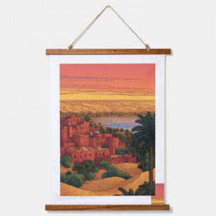 Vibrant Desert Oasis Wall Tapestry