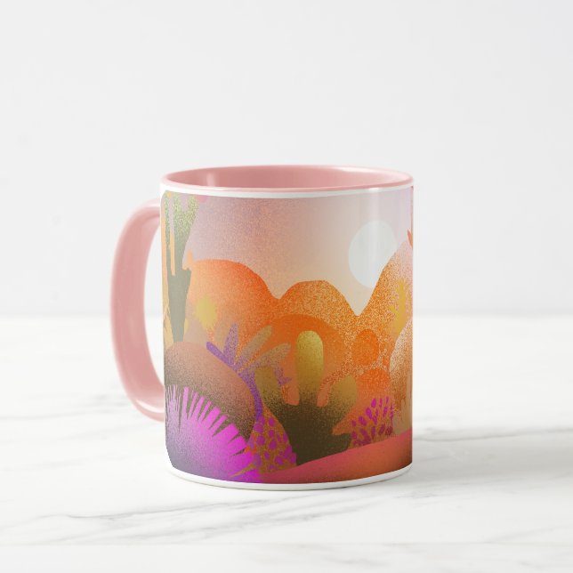 Vibrant Desert Sunset Scenic Nature Mug (Front Left)
