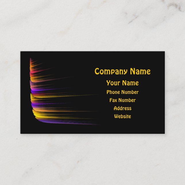 Vibrant  Design Business Card (Front)