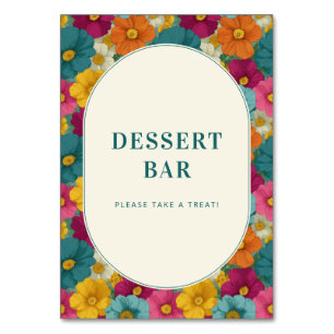 Vibrant Dessert Bar Invitation Table Number