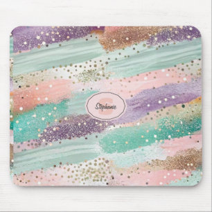 Vibrant Diagonal Brushstroke Pattern (2) Mouse Mat