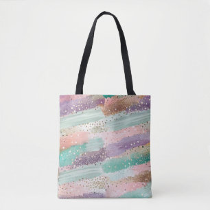Vibrant Diagonal Brushstroke Pattern (2) Tote Bag