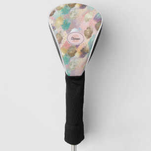 Vibrant Diagonal Brushstroke Pattern Golf Head Cover