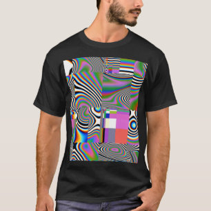 Vibrant Digital Abstract Geometric Background T-Shirt