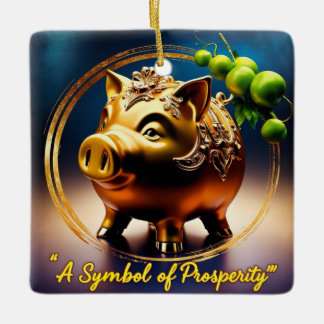 Vibrant digital artwork ceramic ornament