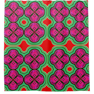 Vibrant Digital Design Shower Curtain – Colourful