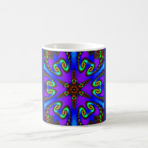 Vibrant digital-kaleidoskope art coffee mug