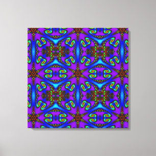 Vibrant digital-kaleidoskope art wall canvas print
