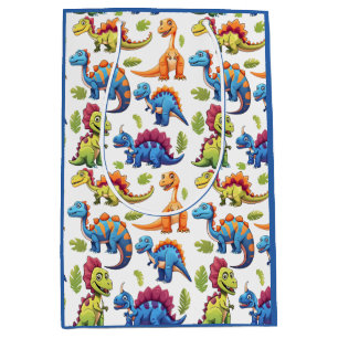 Vibrant Dinosaur-Themed Party Dino-Mite  Medium Gift Bag