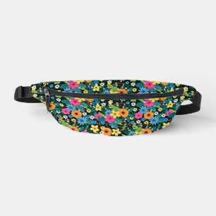 Vibrant Ditsy Flowers Floral Pattern-43785 Bum Bags