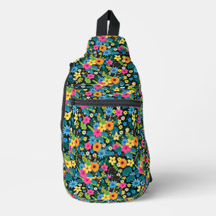 Vibrant Ditsy Flowers Floral Pattern-43785 Sling Bag