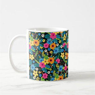 Vibrant Ditsy Flowers Floral Pattern Design-43785 Coffee Mug