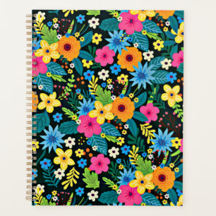 Vibrant Ditsy Flowers Floral Pattern Design-43785 Planner
