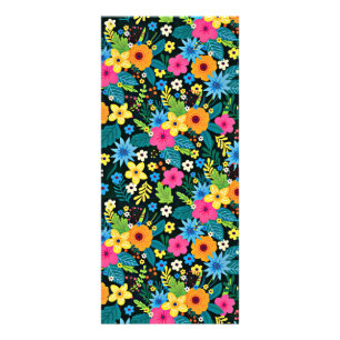 Vibrant Ditsy Flowers Floral Pattern Design-43785 Rack Card
