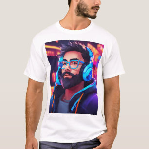 Vibrant DJ Vibes Graphic Equalizer T-Shirt – Light