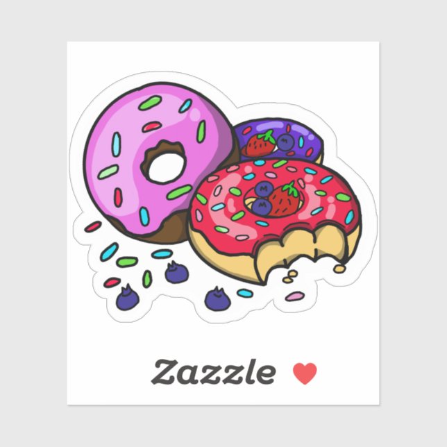   Vibrant Donut Sticker  (Sheet)