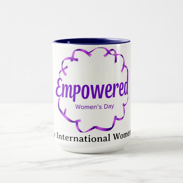 Vibrant Dopamine Decor Empowered IWD 2026 Mug (Center)