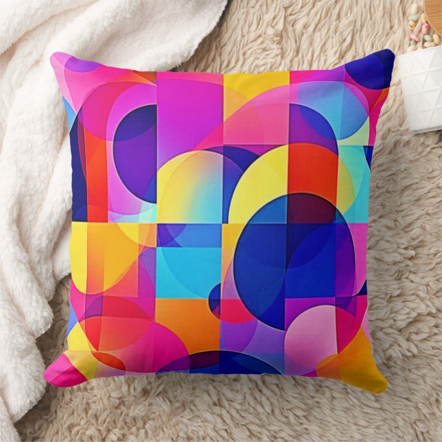 Vibrant Dot Energy Art Cushion (Blanket)