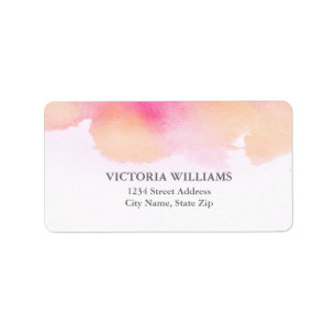Vibrant Dreams Address Label / Pink & Peach