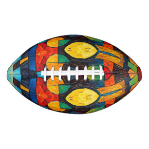 Vibrant Dreams Geometry – Bold Modern Abstract Art American Football