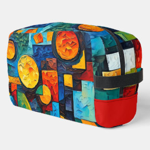 Vibrant Dreams Geometry – Bold Modern Abstract Art Dopp Kit