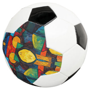 Vibrant Dreams Geometry – Bold Modern Abstract Art Football