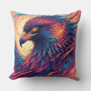 Vibrant Eagle Artwork Cushion