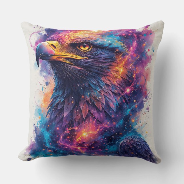 Vibrant Eagle Artwork Cushion (Front)