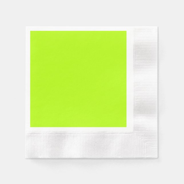 Vibrant Electric Lime Green Ready to Customise Napkin (Front)