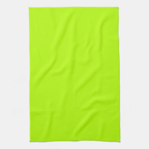 Vibrant Electric Lime Green Ready to Customise Tea Towel