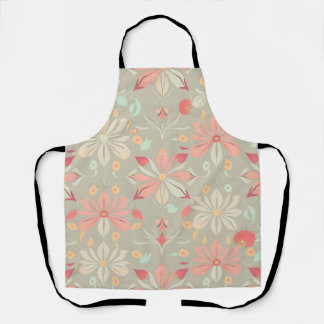 Vibrant Elegance Apron - Soft Colours & Bold Patte