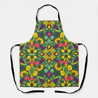 Vibrant Elegance Apron - Symmetrical Design