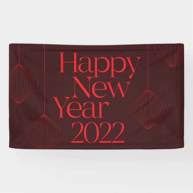Vibrant, elegant, cool Happy New Year 2022 design Banner (Horizontal)