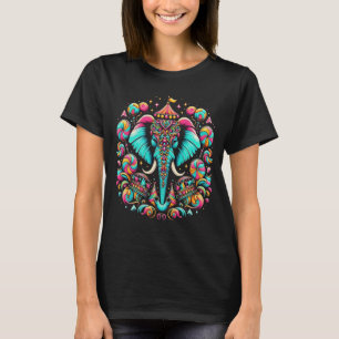 Vibrant Elephant: A Colourful Masterpiece T-Shirt