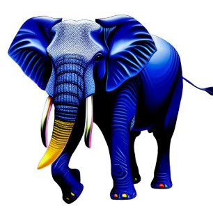 Vibrant Elephant Trivet Glass Coaster Gift Box T-S Canvas Print