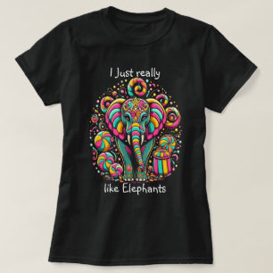 Vibrant Elephant With Intricate Face Paint T-Shirt
