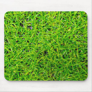 Vibrant Emerald Green Lawn Grass Mouse Mat