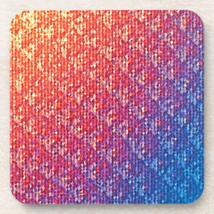 Vibrant Emotional Mosaic Sparkle Coaster