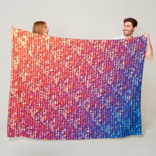 Vibrant Emotional Mosaic Sparkle Fleece Blanket