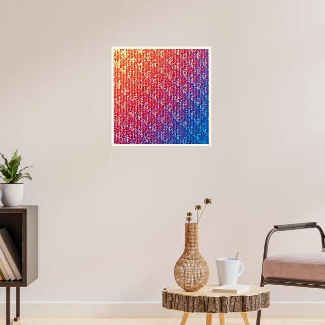 Vibrant Emotional Mosaic Sparkle Poster (Living Room 3)