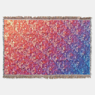 Vibrant Emotional Mosaic Sparkle Throw Blanket